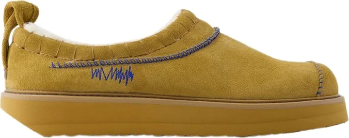 Slides Slip On - Ader Error - Leather - Camel
