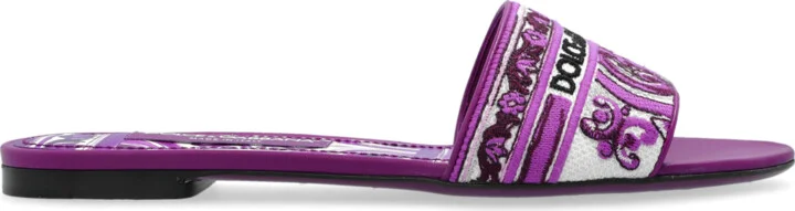 Slides With "Majolica" Pattern, , - Purple