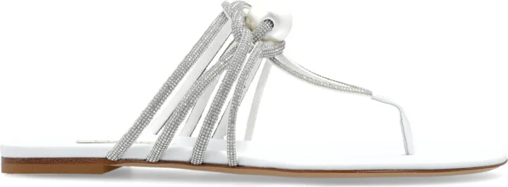 Slides With Shimmering Applications, , - White