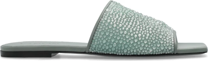 Slides With Shimmering Appliqués, , - Green