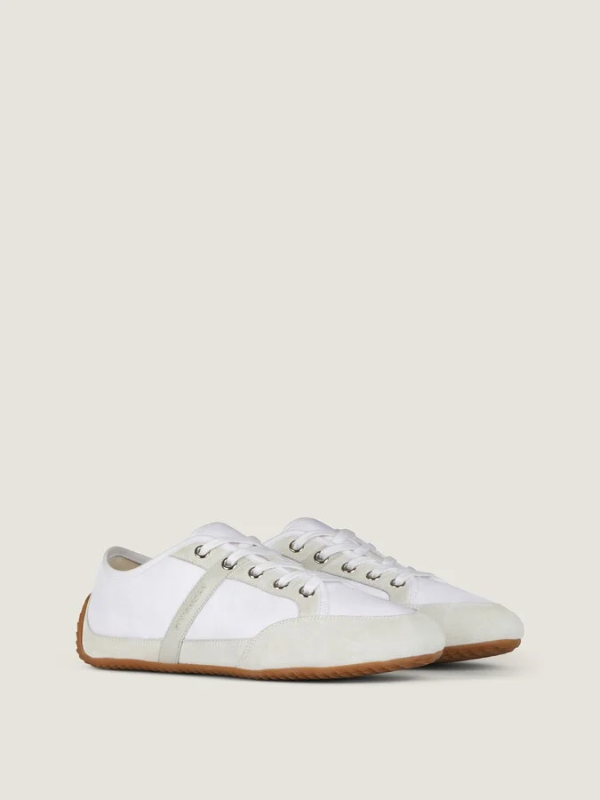 Slim sneakers in nylon and suede - Image 3