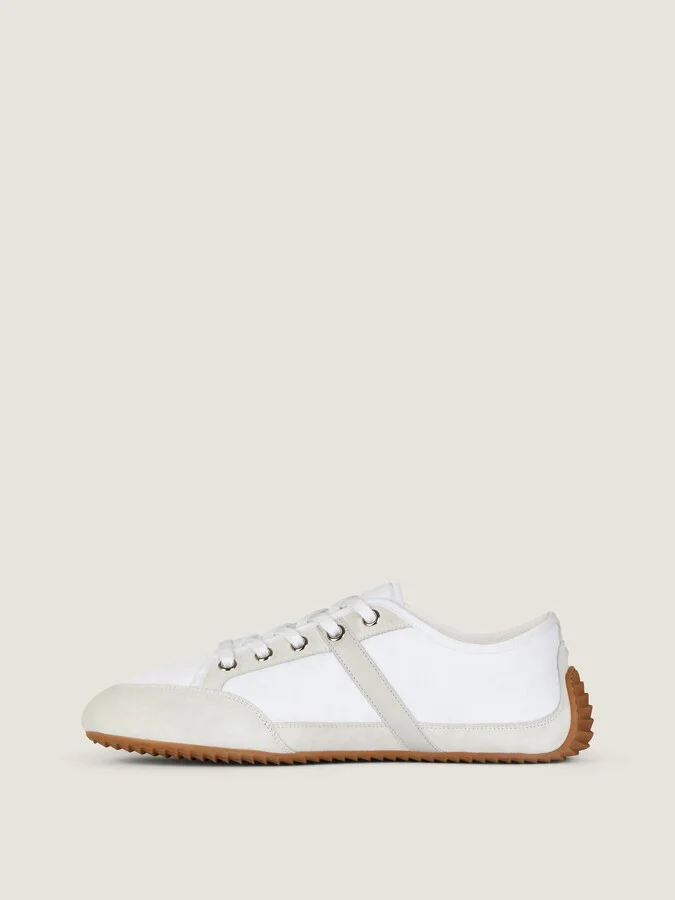 Slim sneakers in nylon and suede - Image 4