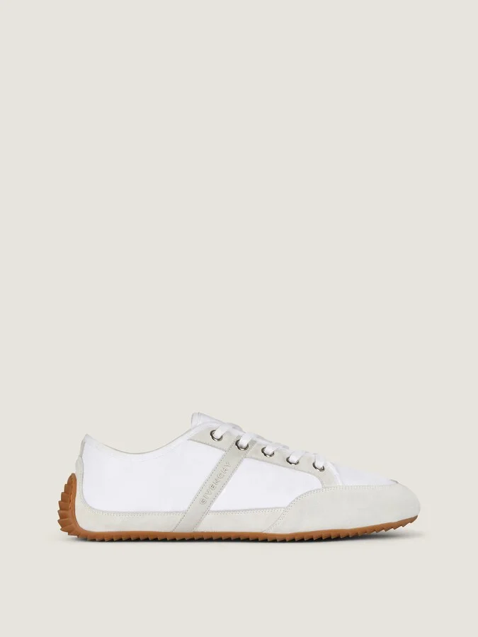 Slim sneakers in nylon and suede