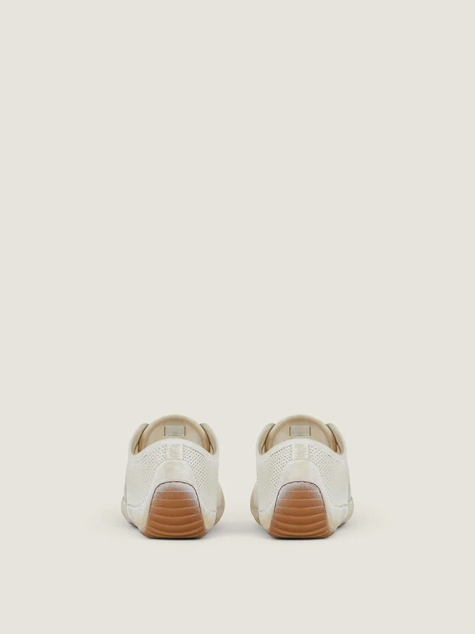 Slim sneakers in painted mesh and suede - Image 5