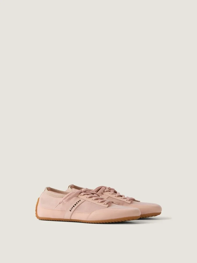 Slim sneakers in transparent mesh and leather - Image 6