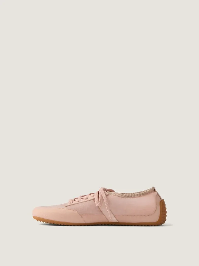 Slim sneakers in transparent mesh and leather - Image 8