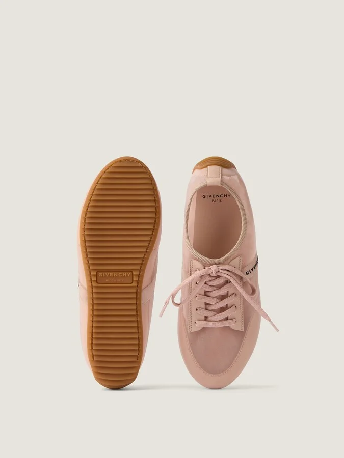 Slim sneakers in transparent mesh and leather - Image 9