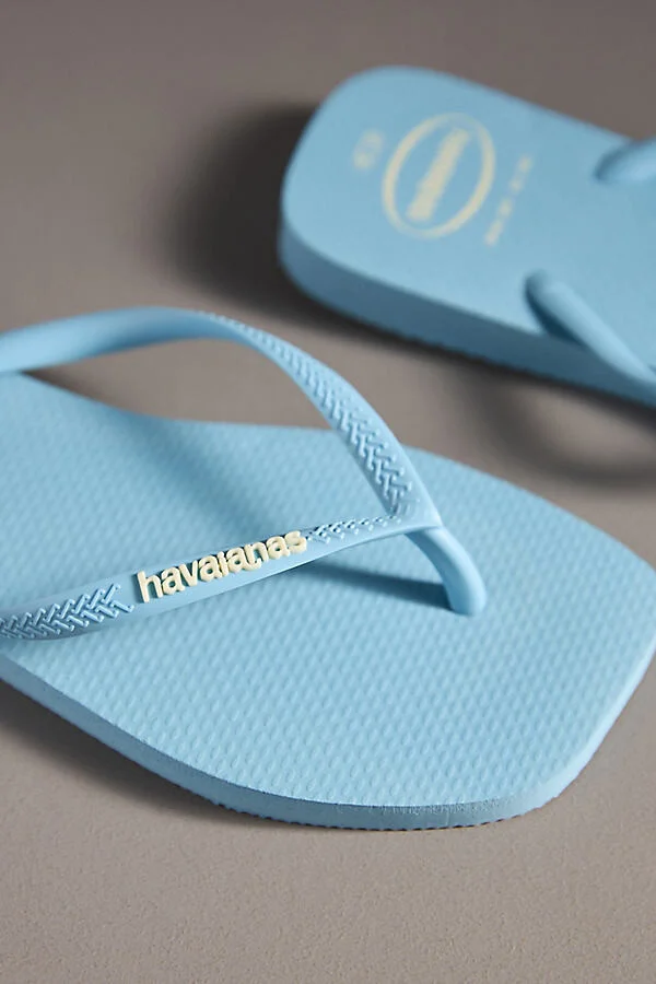 Slim Square Thong Sandals - Image 3