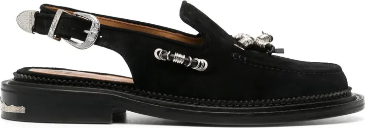 Sling-Back Leather Loafers