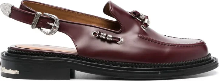 Sling-Back Leather Loafers