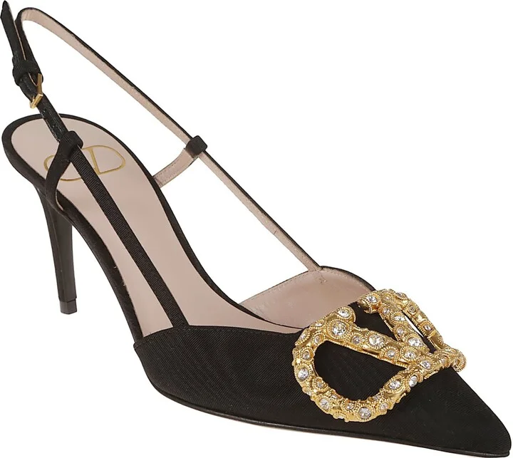 Sling Back Vlogo Signature T. 80 Vintage Brass Logo Jewel - Image 2