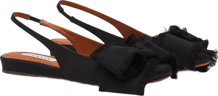 Slingback Ballerina Flat In Satin - Image 2