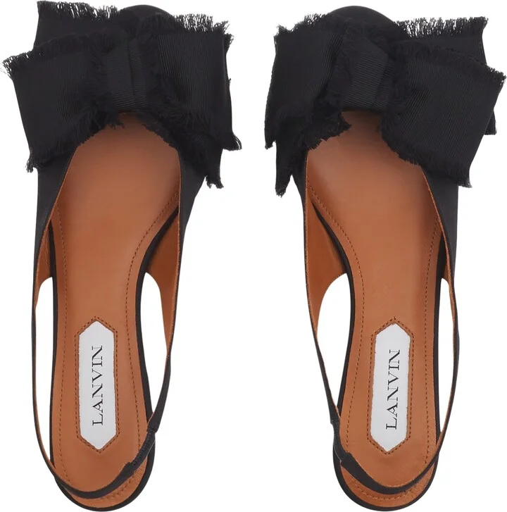 Slingback Ballerina Flat In Satin - Image 3