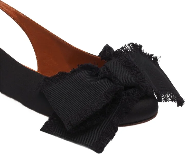 Slingback Ballerina Flat In Satin - Image 5