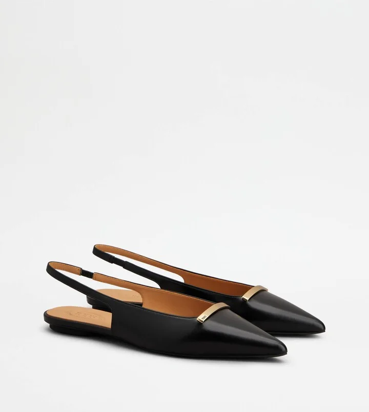 Slingback Ballerinas in Leather - Image 2