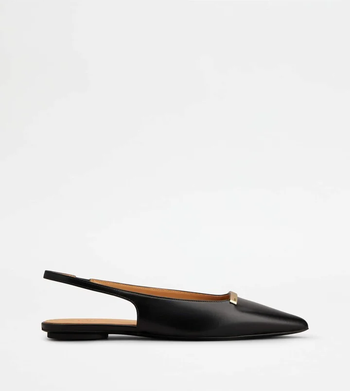 Slingback Ballerinas in Leather