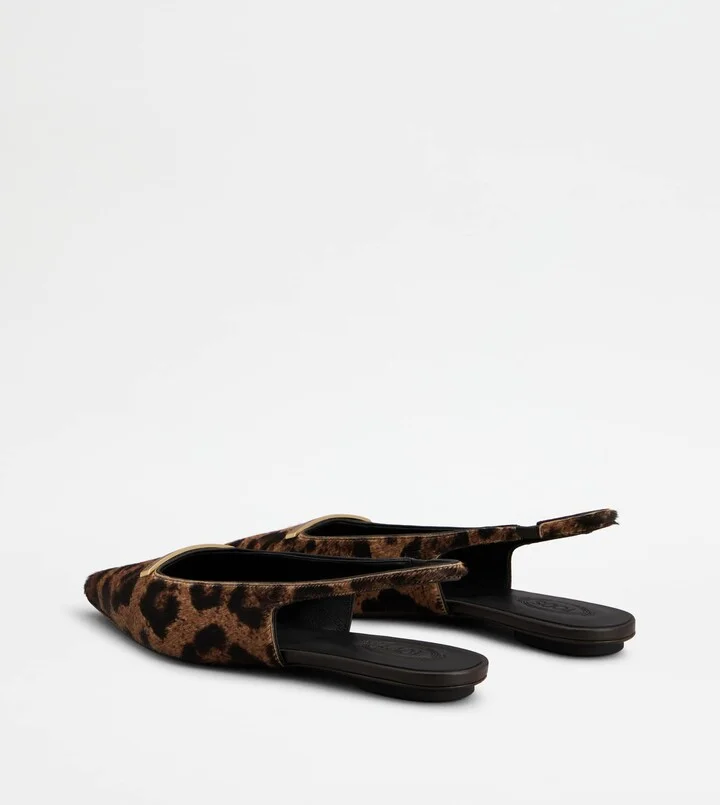 Slingback Ballerinas in Pony Effect Leather - Image 3