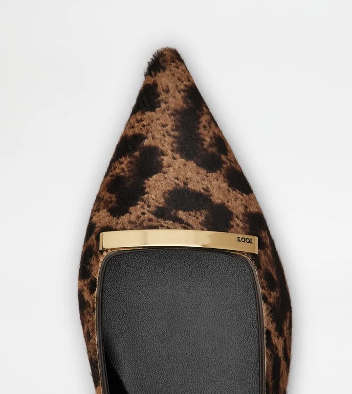 Slingback Ballerinas in Pony Effect Leather - Image 5