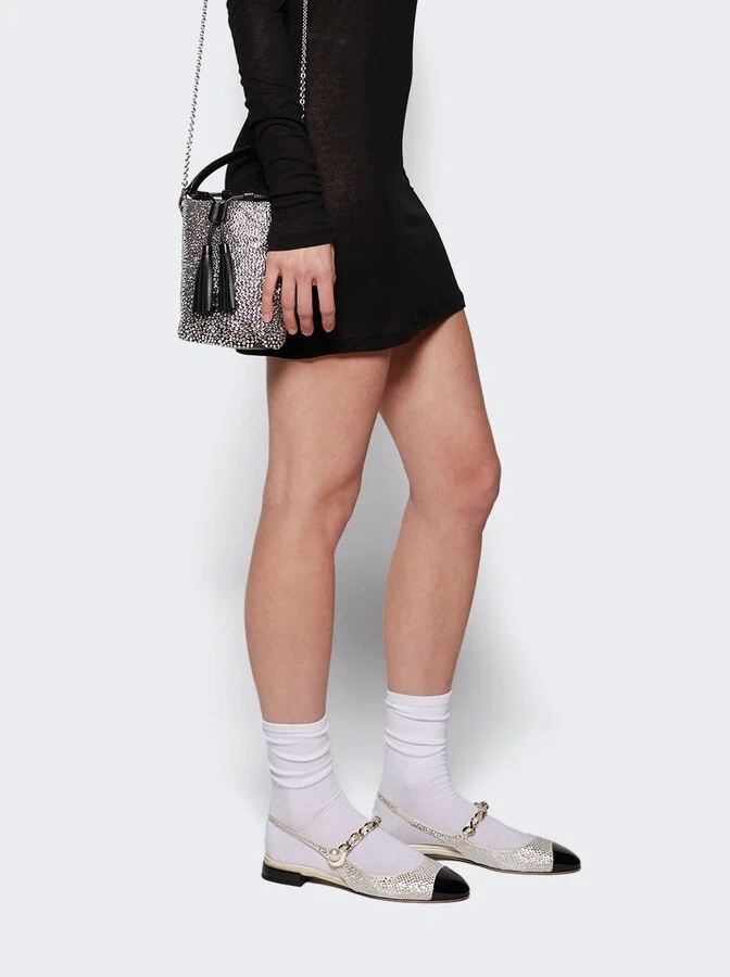 Slingback Ballerinas With Crystals