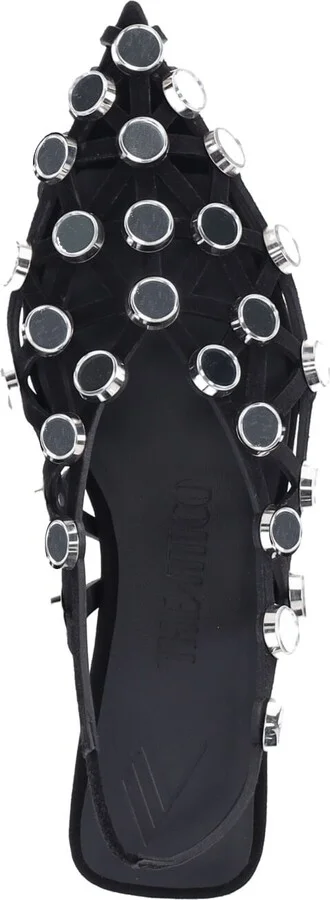 Slingback Ballet Flats With grid Studs - Image 5
