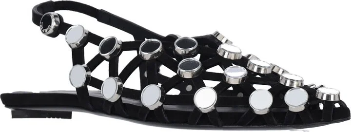 Slingback Ballet Flats With 'grid' Studs - Image 2