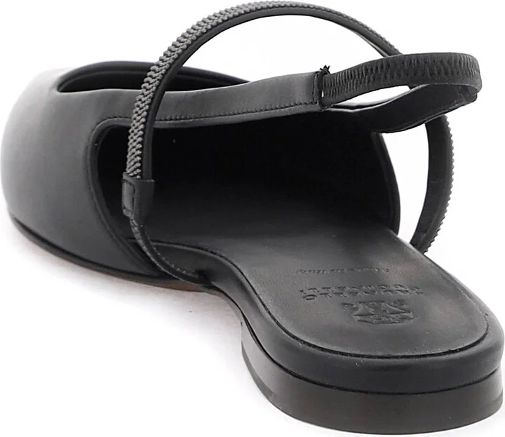 Slingback Ballet Flats With Precious Strap - Image 3
