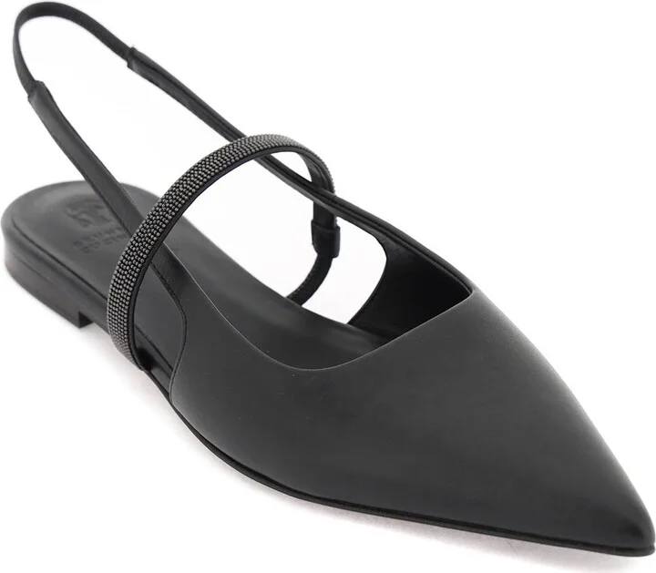 Slingback Ballet Flats With Precious Strap - Image 4