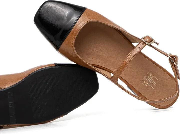 Slingback Cap-Toe Ballet Flats - Image 5