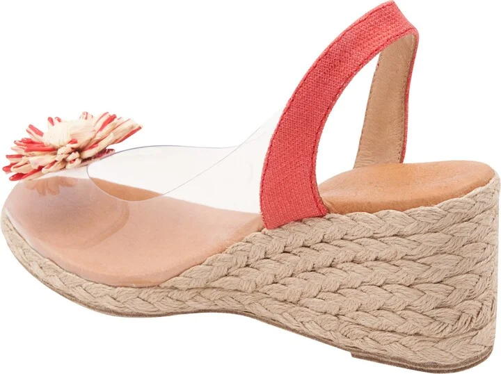 Slingback Espadrille Peep Toe Wedge Sandal - Image 2