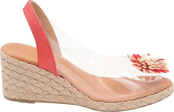Slingback Espadrille Peep Toe Wedge Sandal - Image 3