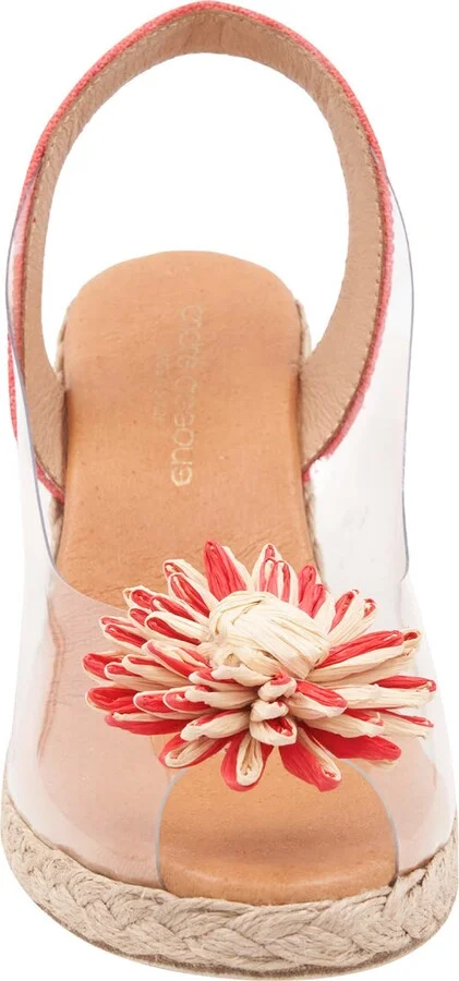 Slingback Espadrille Peep Toe Wedge Sandal - Image 4