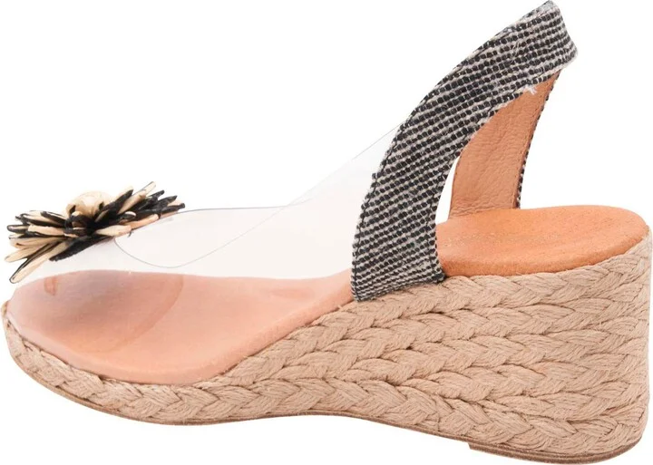 Slingback Espadrille Peep Toe Wedge Sandal - Image 10