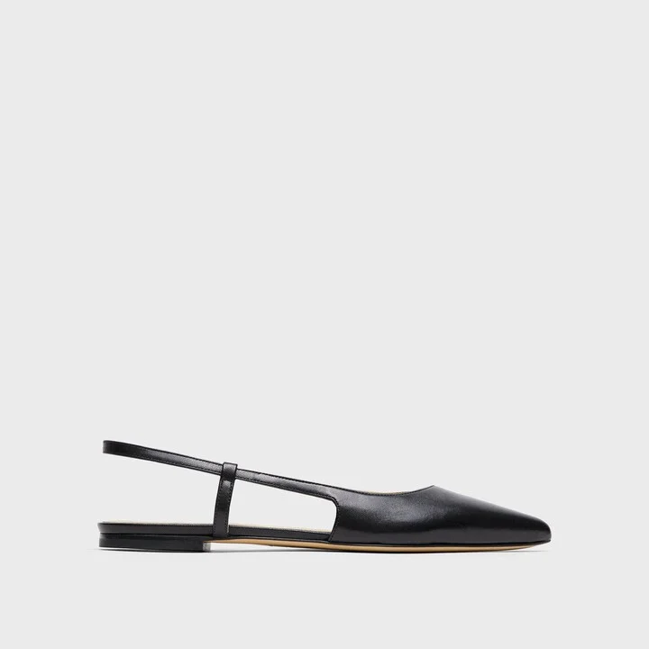 Slingback Flat in Leather - Image 2