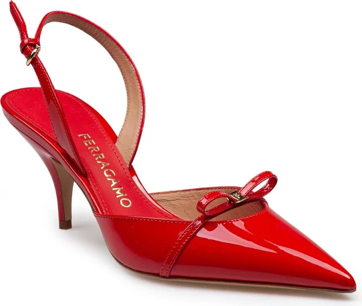 Slingback Gilla 70 In Patent Leather Color Red - Image 2