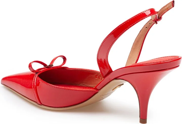 Slingback Gilla 70 In Patent Leather Color Red - Image 4