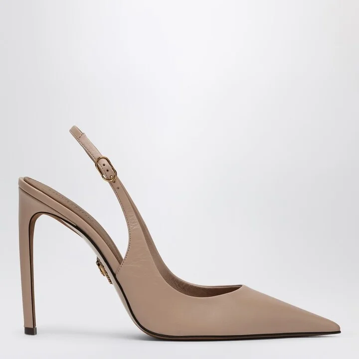 Slingback in nude leather