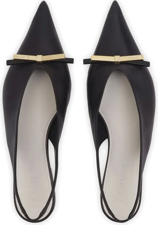 Slingback Leather Ballerina Shoes - Image 4