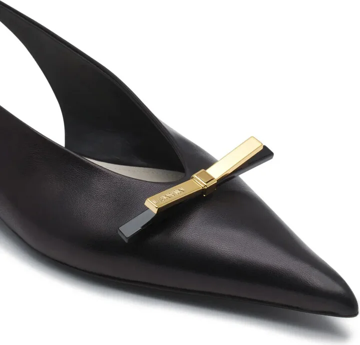 Slingback Leather Ballerina Shoes - Image 5
