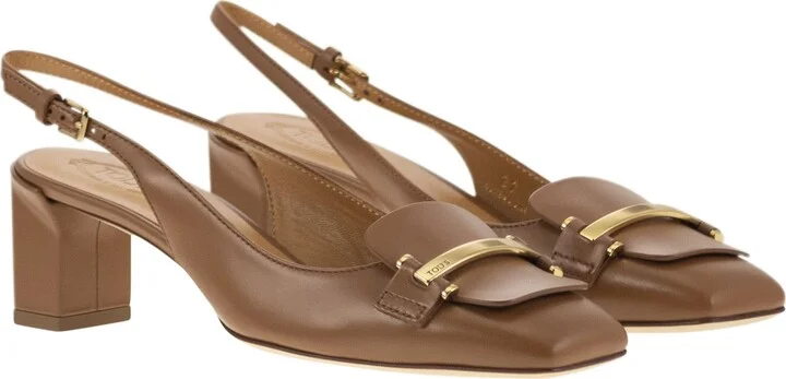 Slingback Leather Décolleté - Image 4