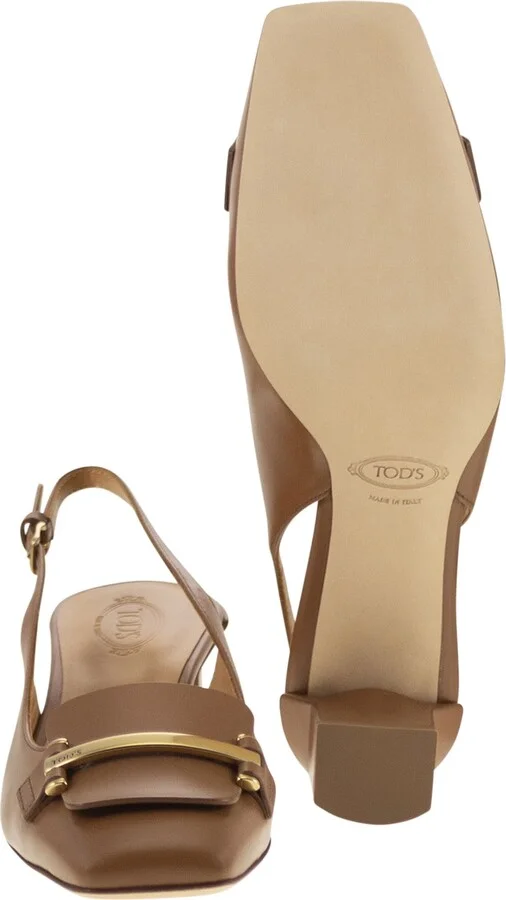 Slingback Leather Décolleté - Image 5