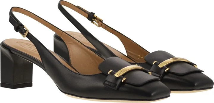 Slingback Leather Décolleté - Image 4