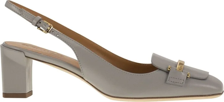 Slingback Leather Décolleté - Image 2