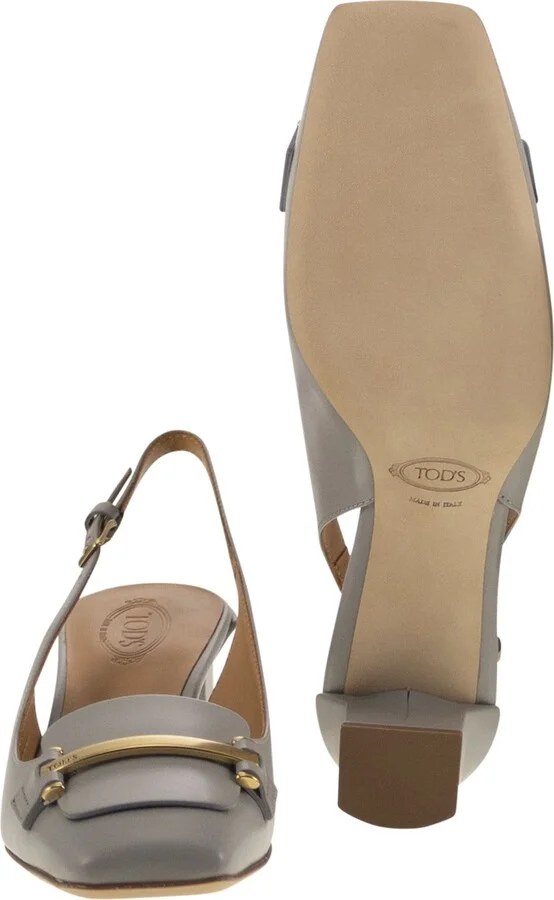 Slingback Leather Décolleté - Image 5