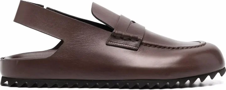 Slingback Leather Loafers