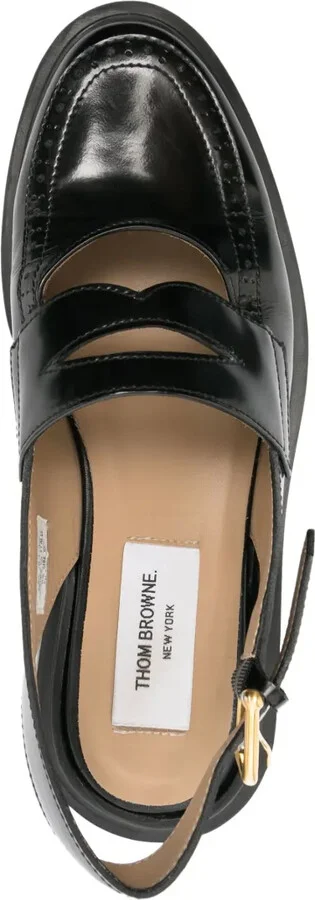Slingback Leather Penny Loafers - Image 3