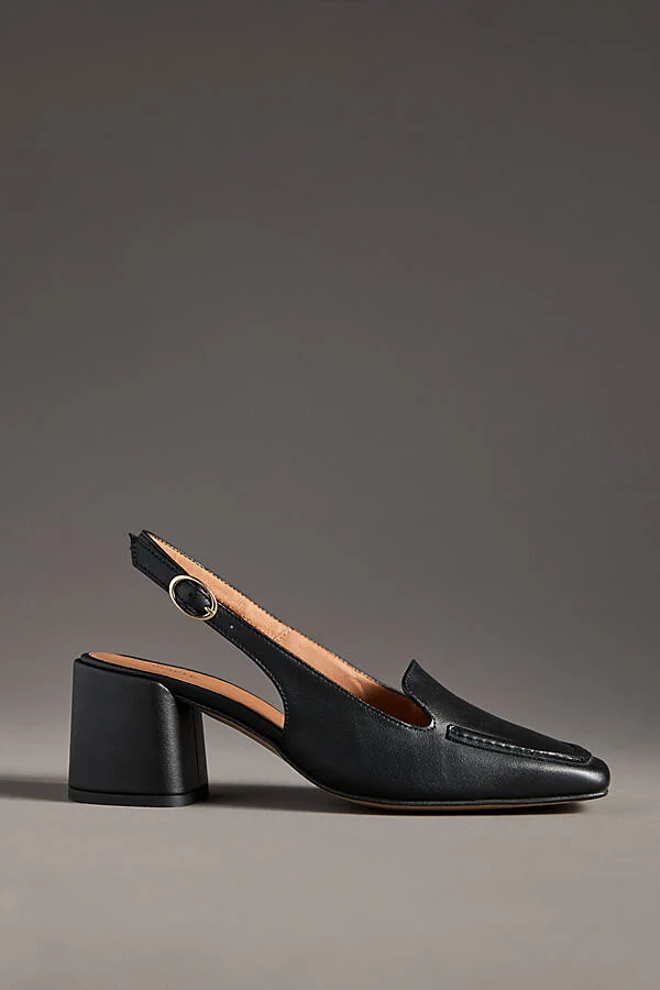 Slingback Loafer Block Heels - Image 2
