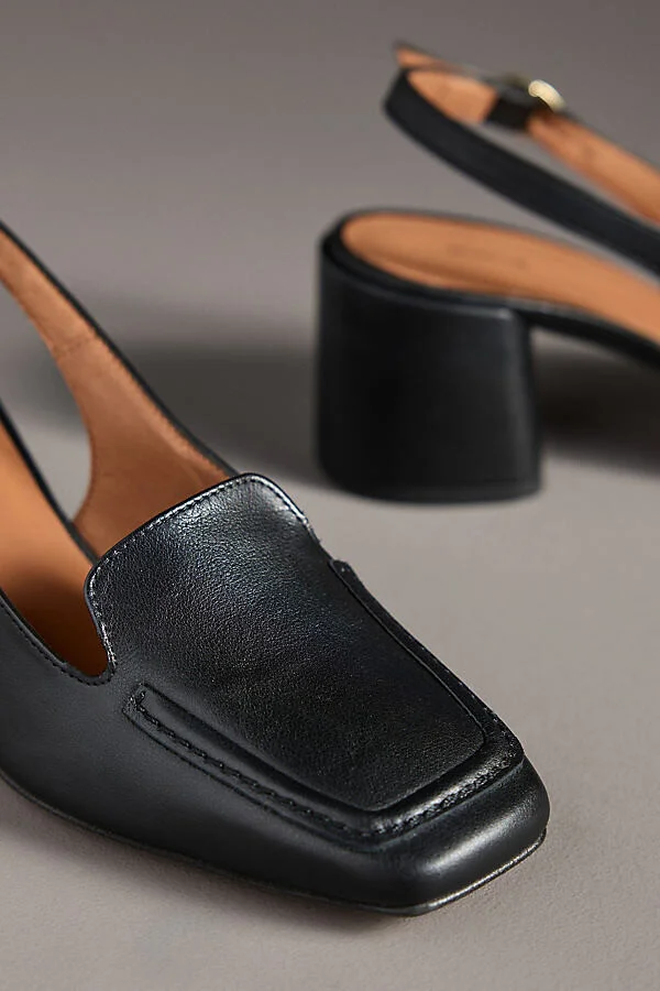 Slingback Loafer Block Heels - Image 3