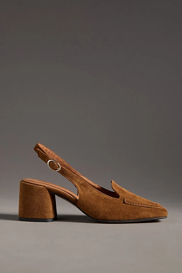 Slingback Loafer Block Heels - Image 2