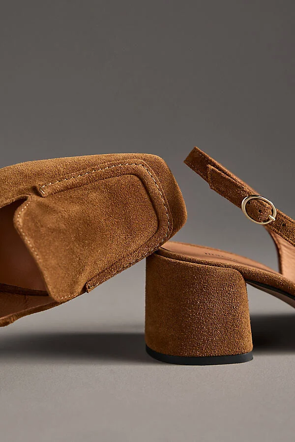 Slingback Loafer Block Heels - Image 3