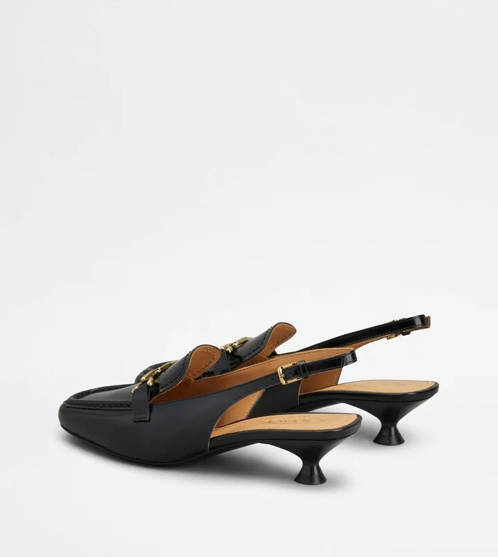 Slingback Loafers in Leather - Image 3